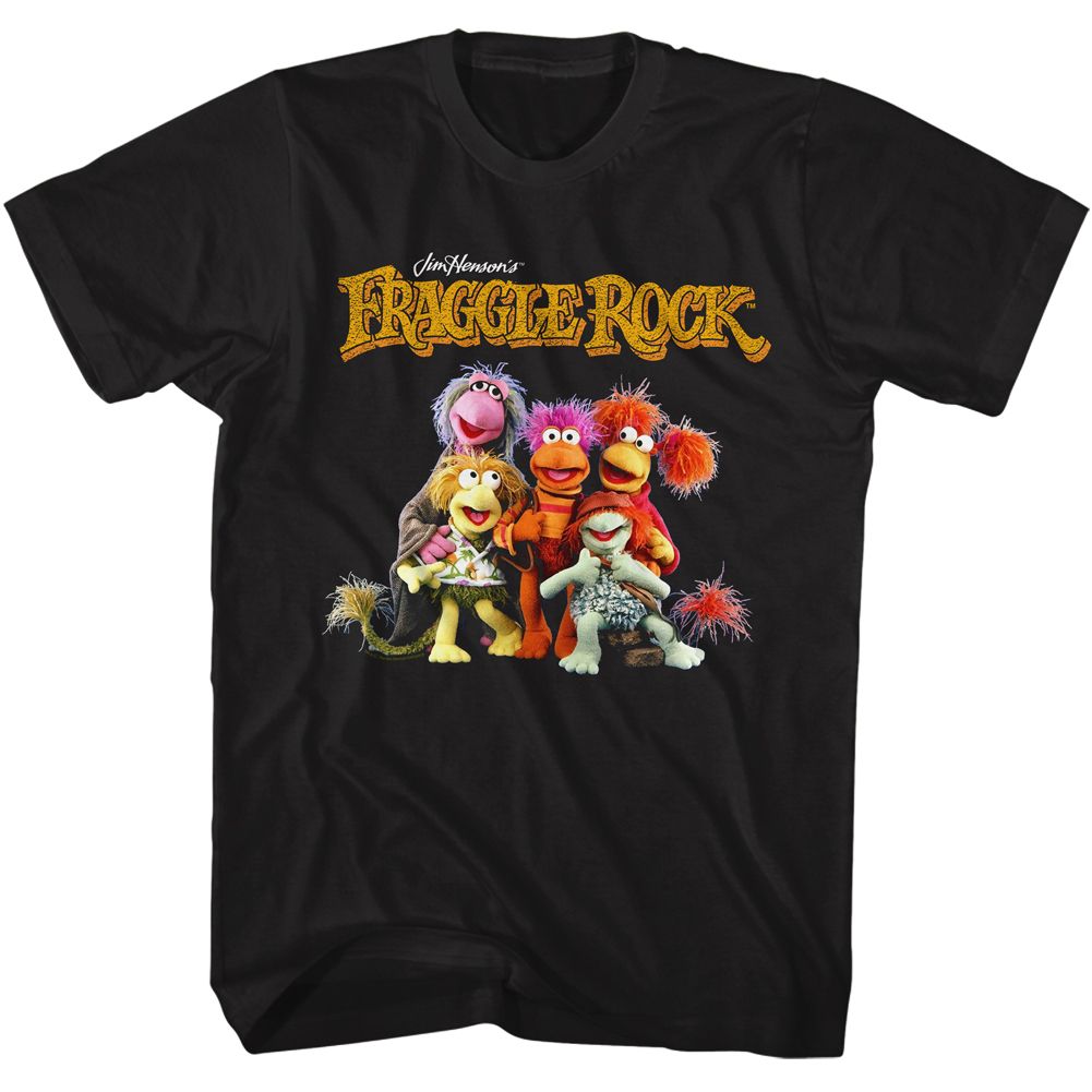 Wholesale Fraggle Rock Group Shot Black T-Shirt