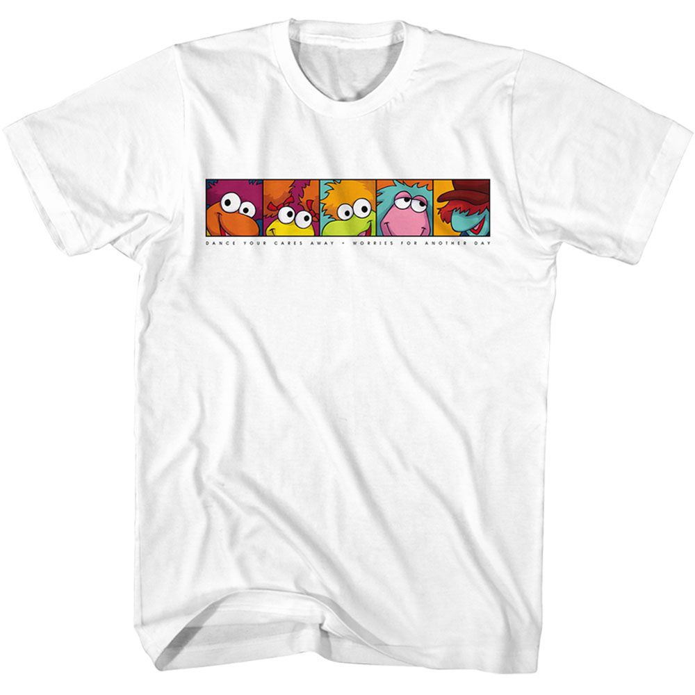 Wholesale Fraggle Rock Dance Cares Away White T-Shirt