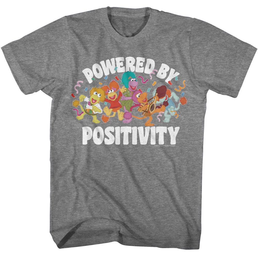 Wholesale Fraggle Rock Powered By Positivity Graphite Heather T-Shirt