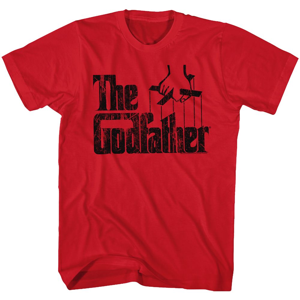 Wholesale Godfather Logo Black Solid Red Adult T-Shirt