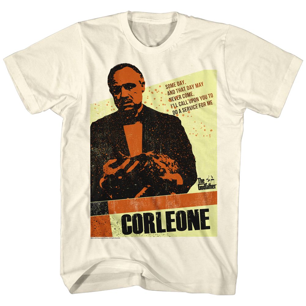 Wholesale Godfather Corleone Solid Natural Adult T-Shirt