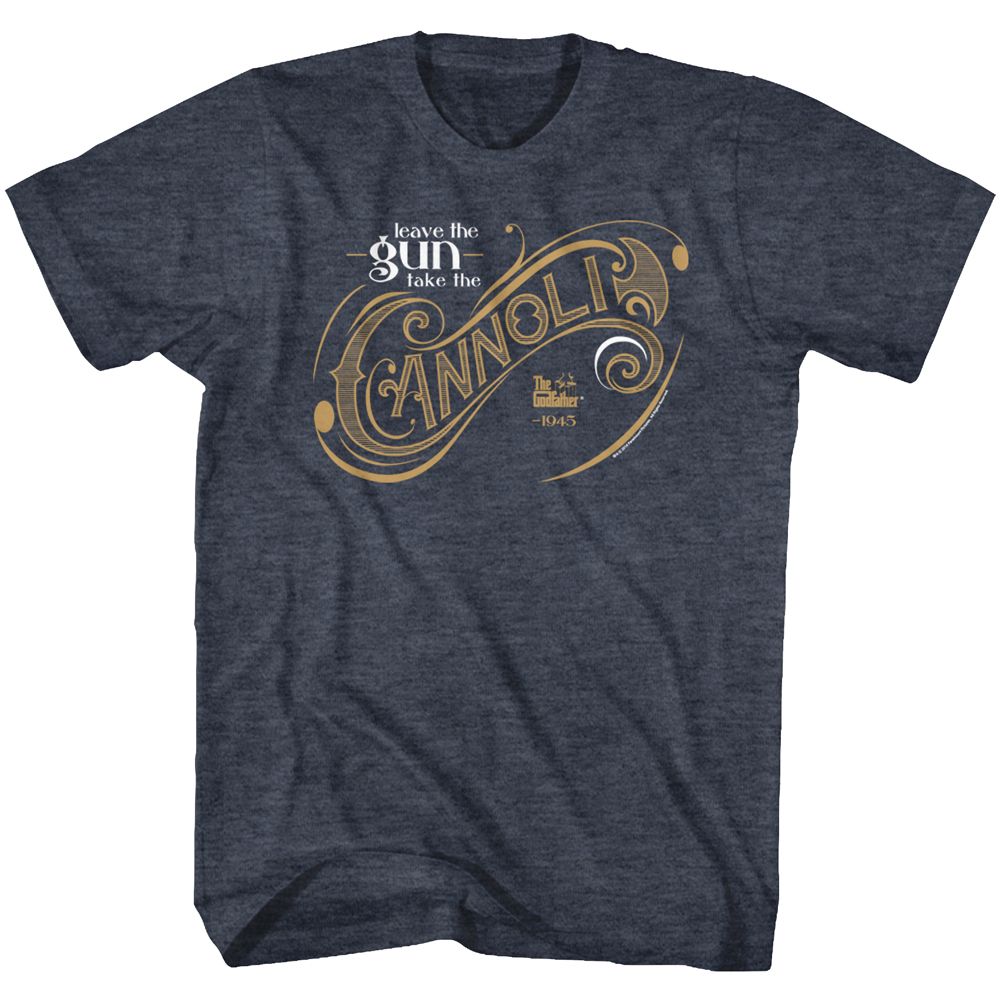 Wholesale Godfather Take the Cannoli Heather Navy Adult T-Shirt