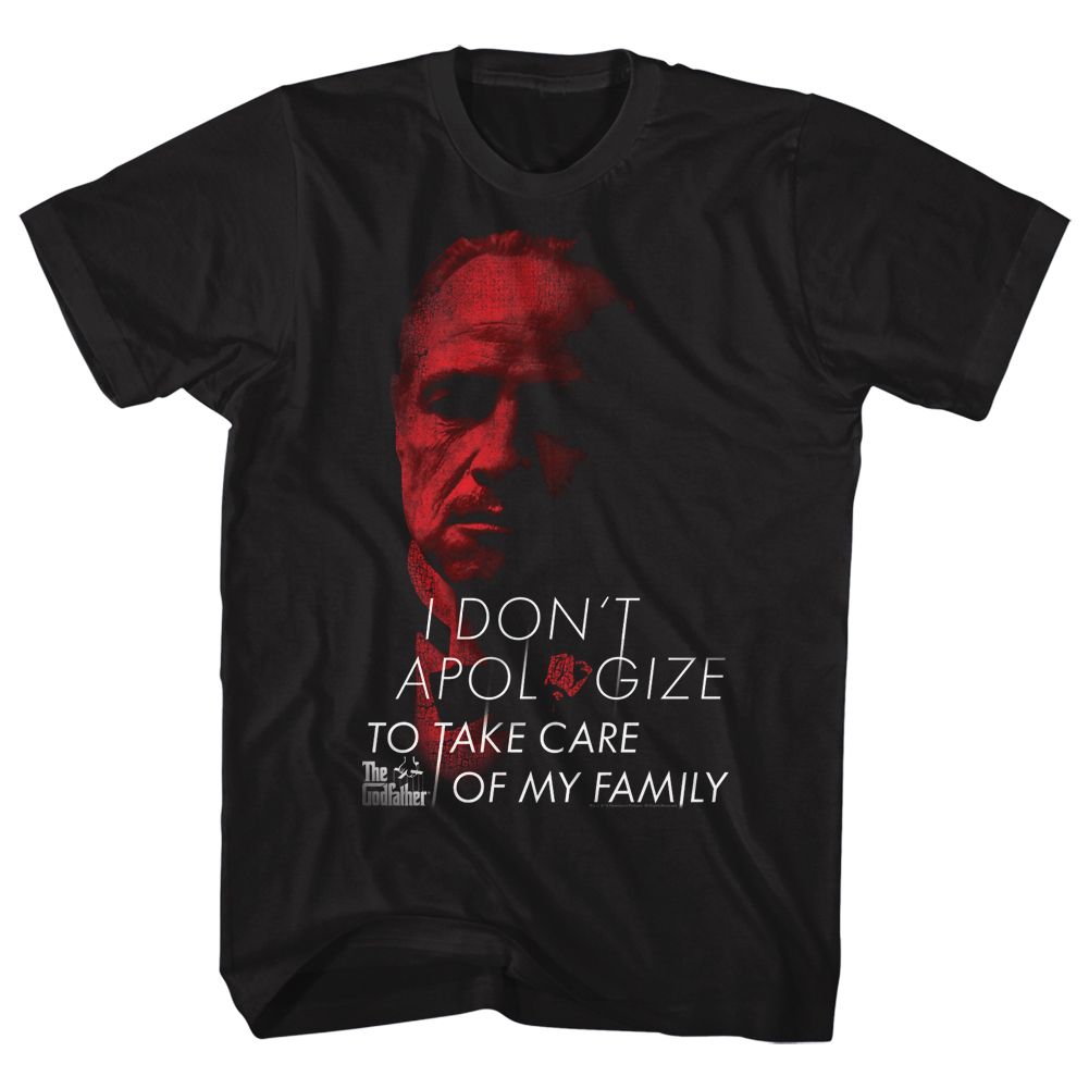 Wholesale Godfather No Apologies Black Adult T-Shirt