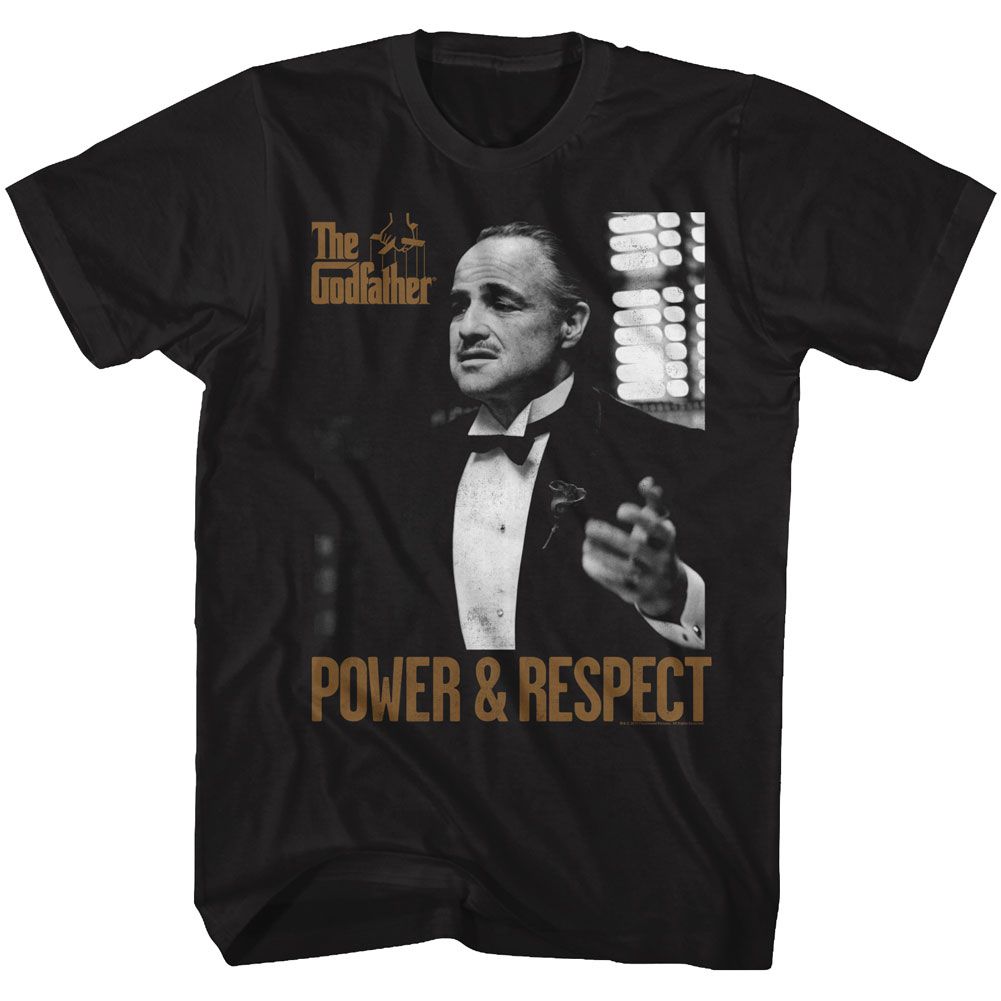 Wholesale Godfather Power Respect Black Adult T-Shirt