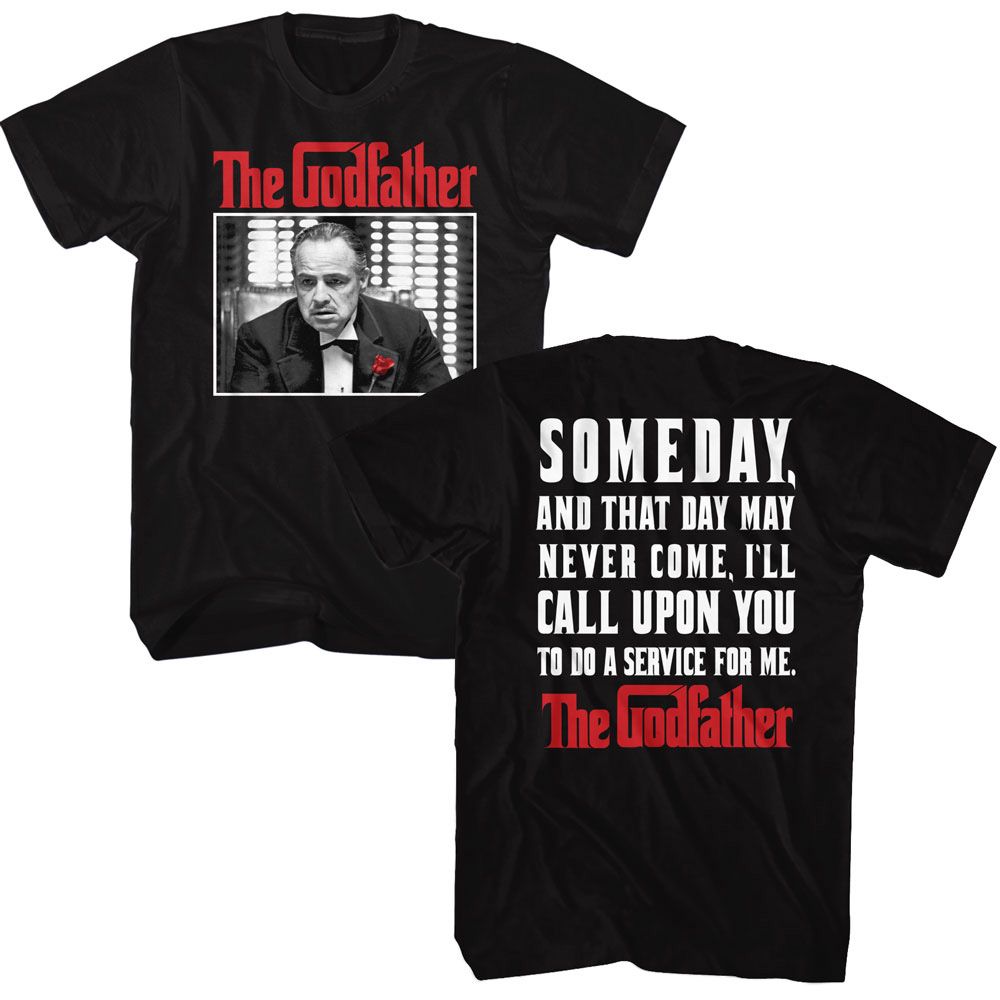 Wholesale Godfather Movie Do a Service Black Adult T-Shirt