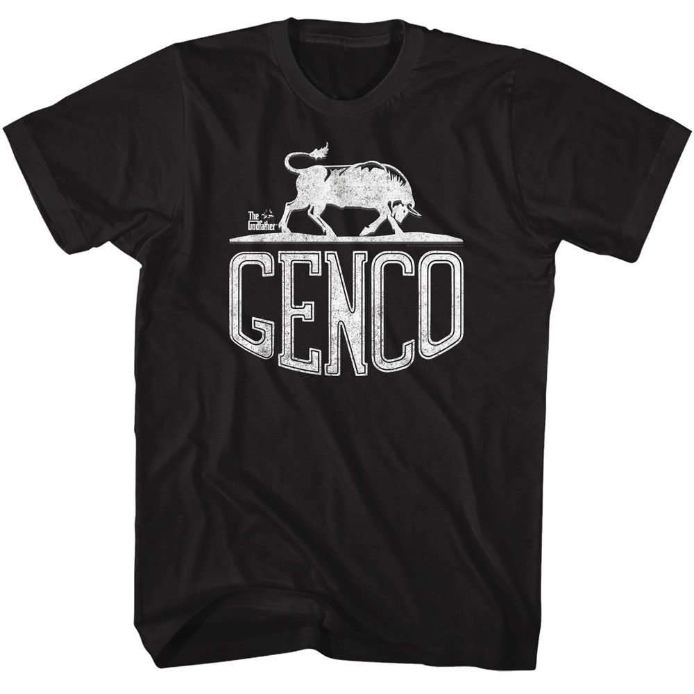 Wholesale Godfather Movie Genco Bull Black Adult T-Shirt