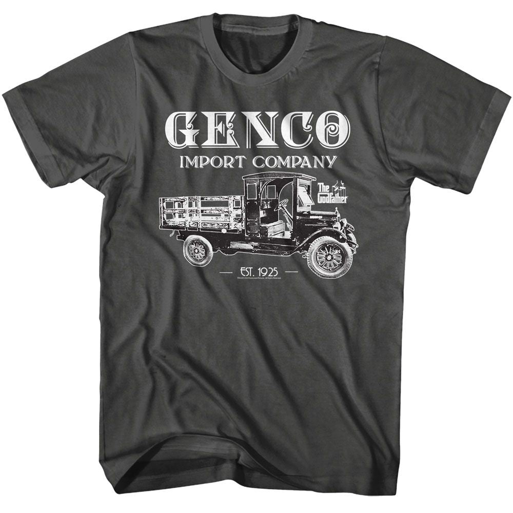 Wholesale Godfather Movie Genco Import Truck Solid Smoke Adult T-Shirt