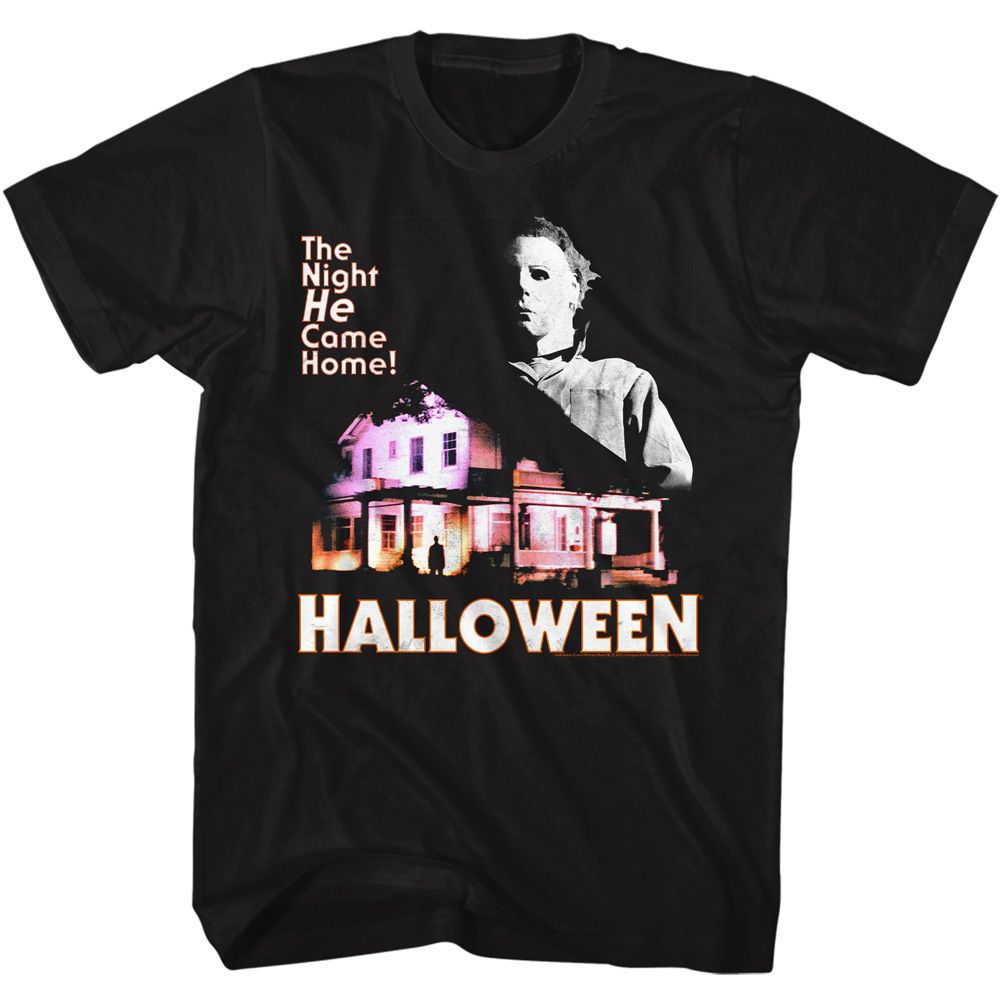 Wholesale Halloween Movie Mike and House Black Adult T-Shirt