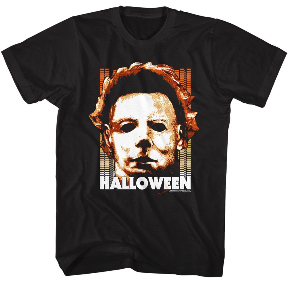 Wholesale Halloween Movie Multiple Logos Black Adult T-Shirt