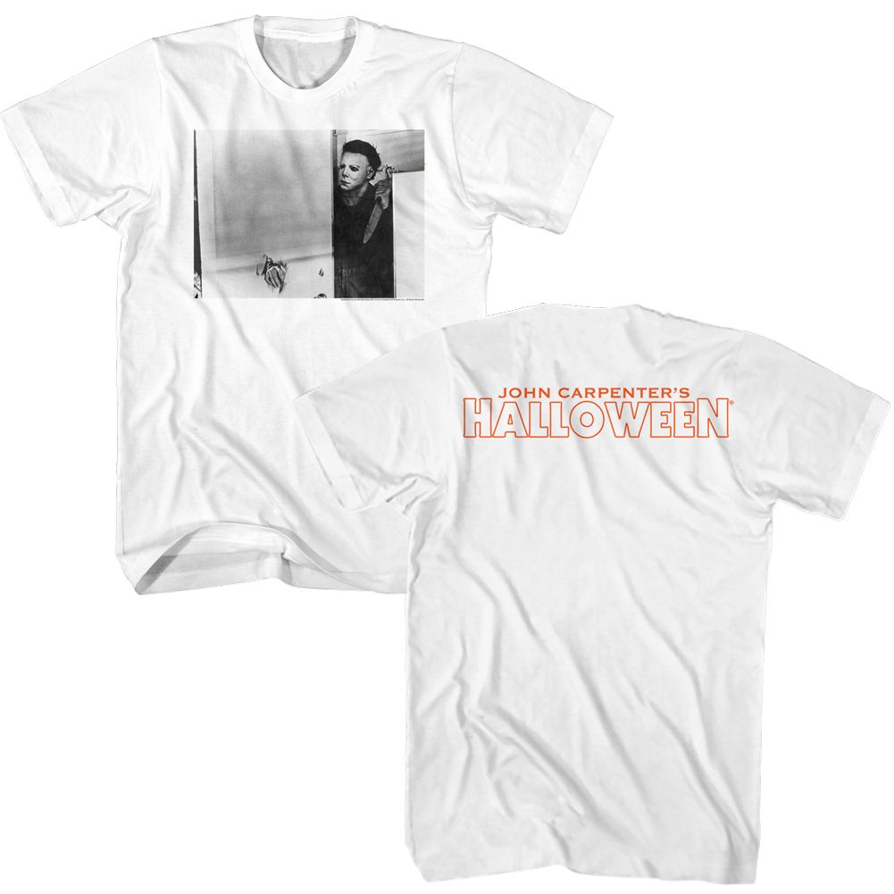 Wholesale Halloween Movie Around the Corner White Adult T-Shirt