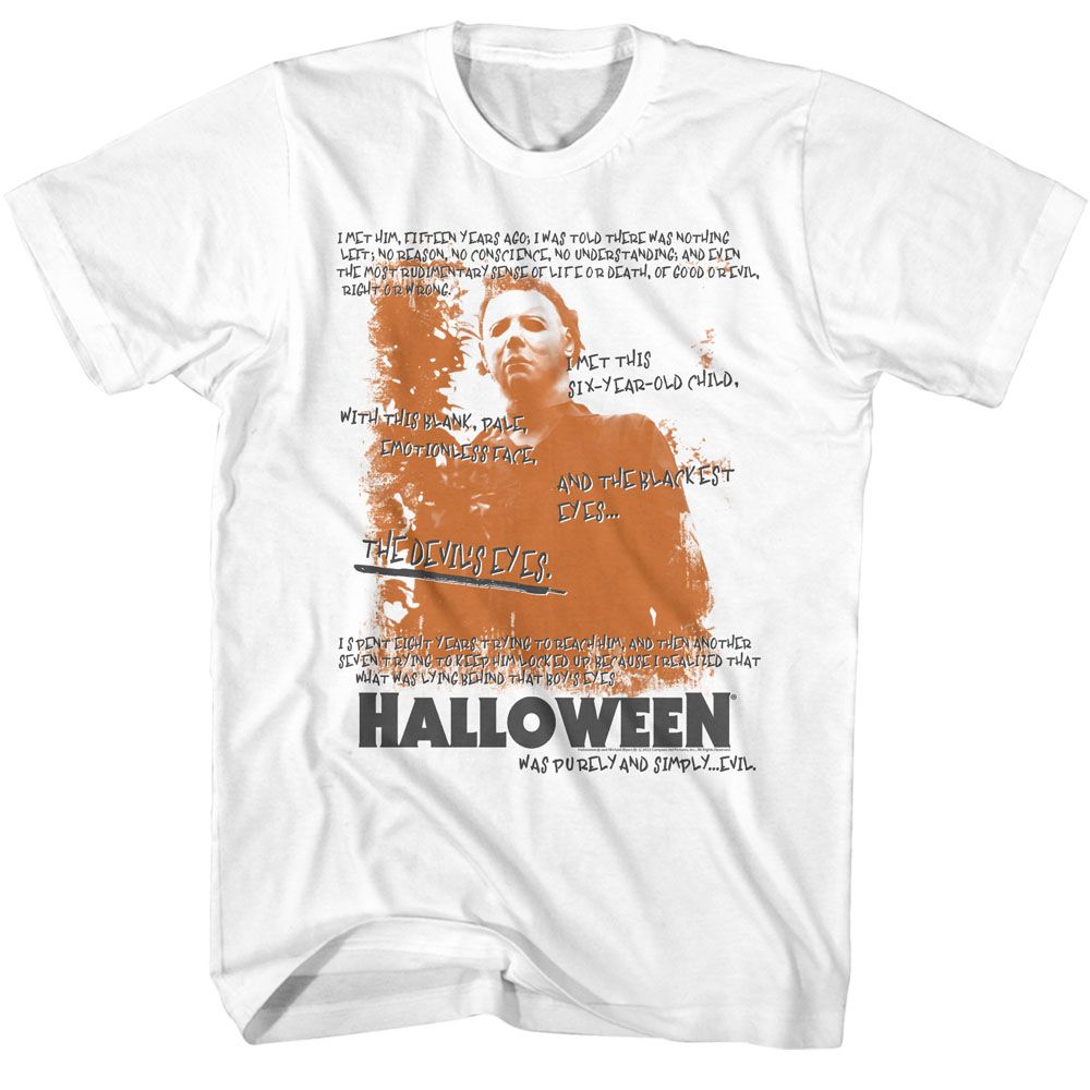Wholesale Halloween Movie Handwritten White Adult T-Shirt