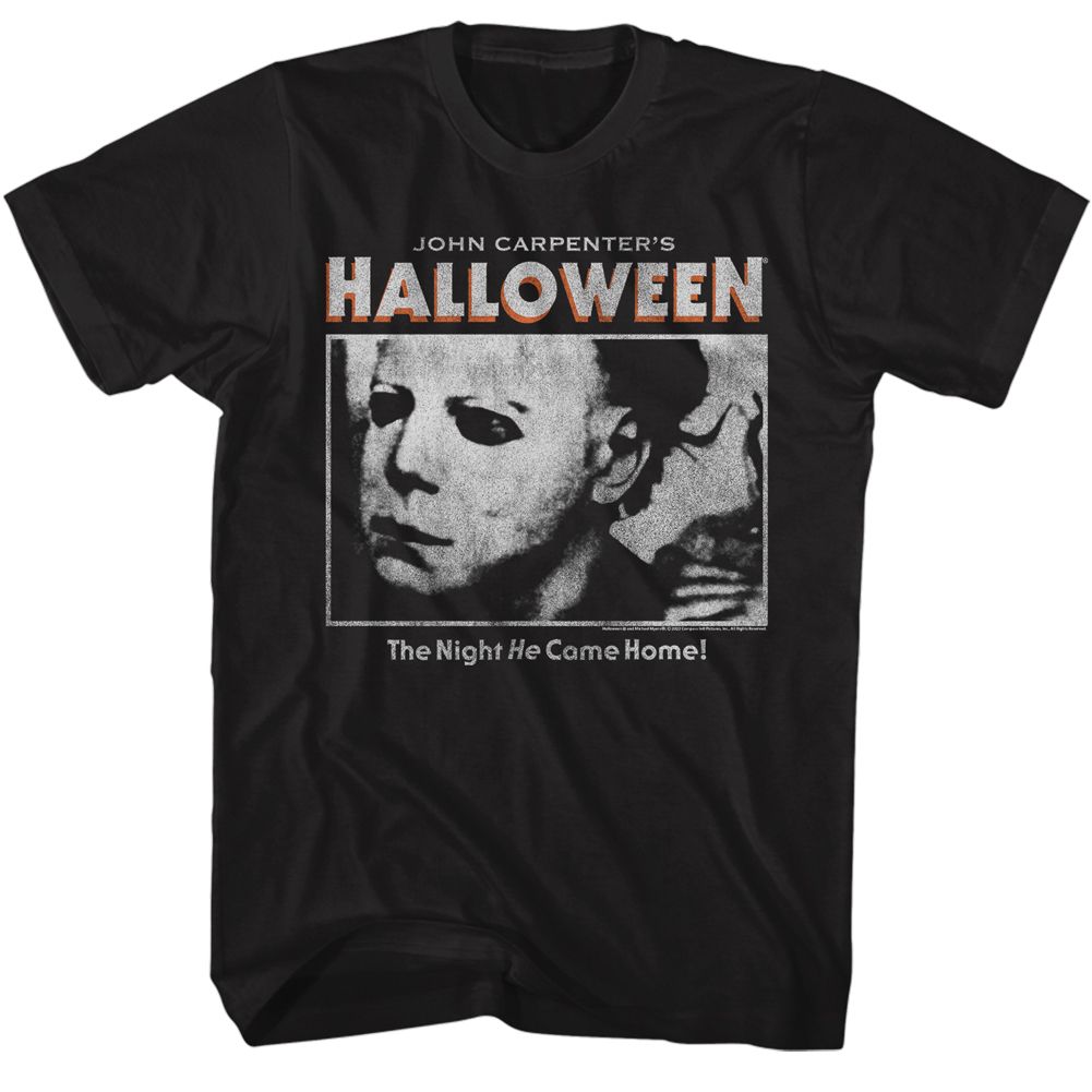 Wholesale Halloween Movie Logo and Photo Black Adult T-Shirt
