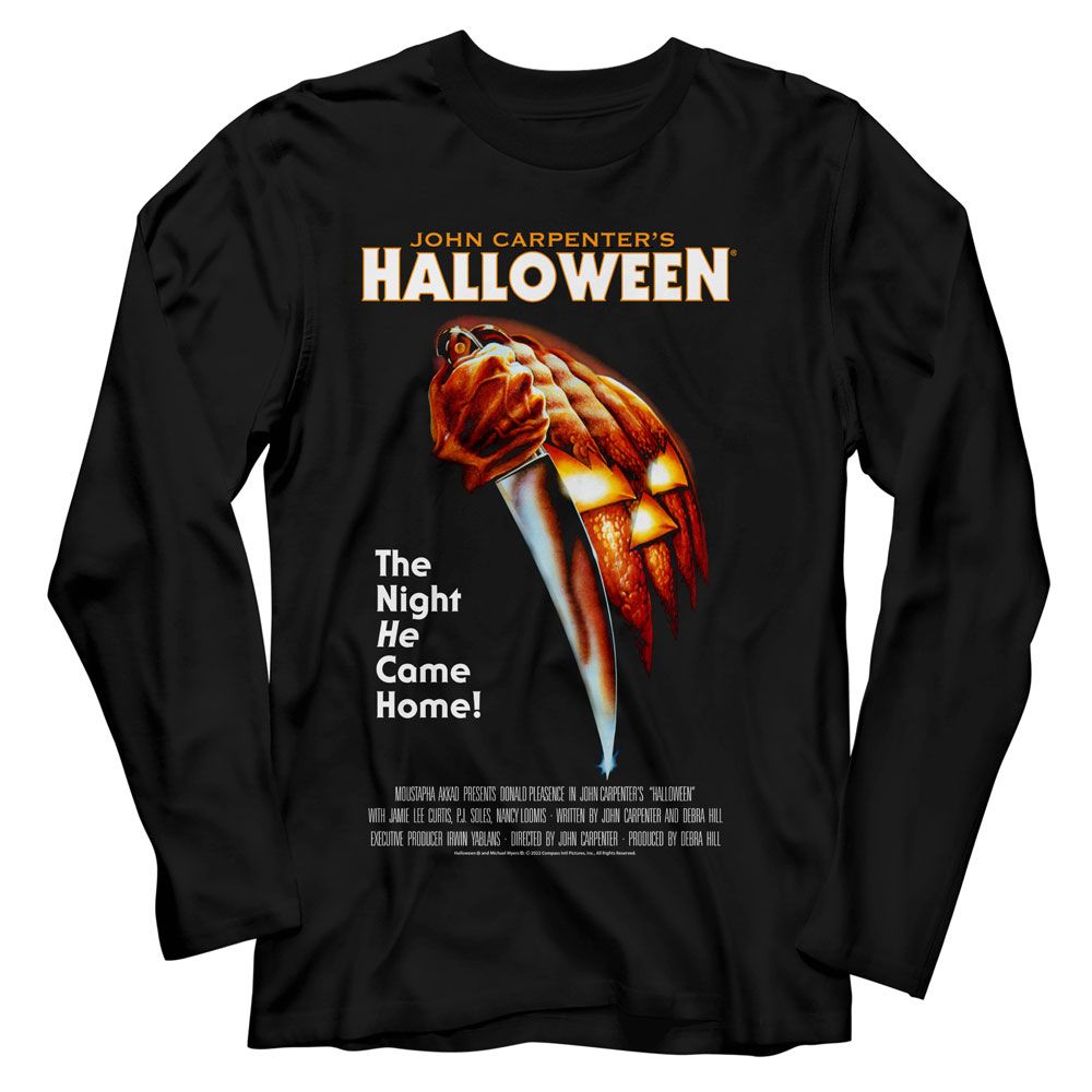 Wholesale Halloween Movie Poster Black Adult Long Sleeve T-Shirt