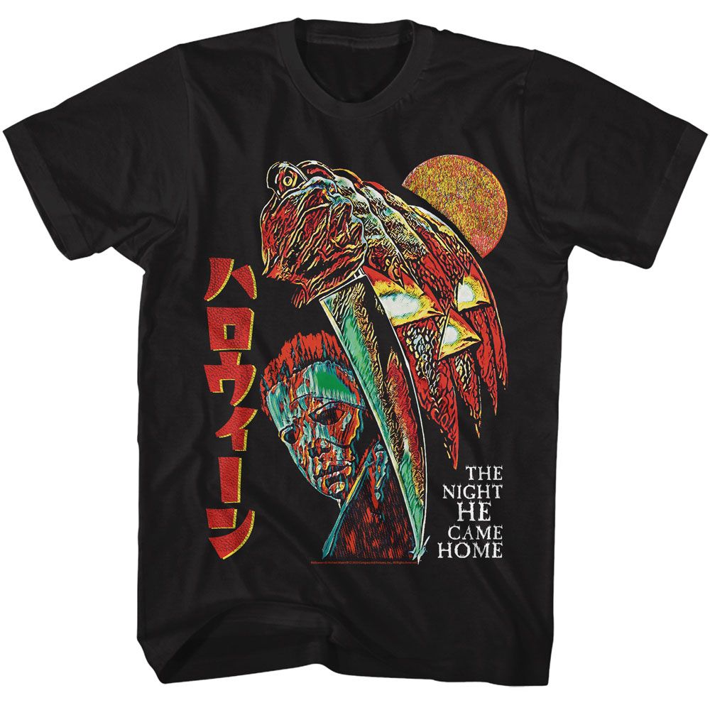 Wholesale Halloween Movie Japan Black Adult T-Shirt