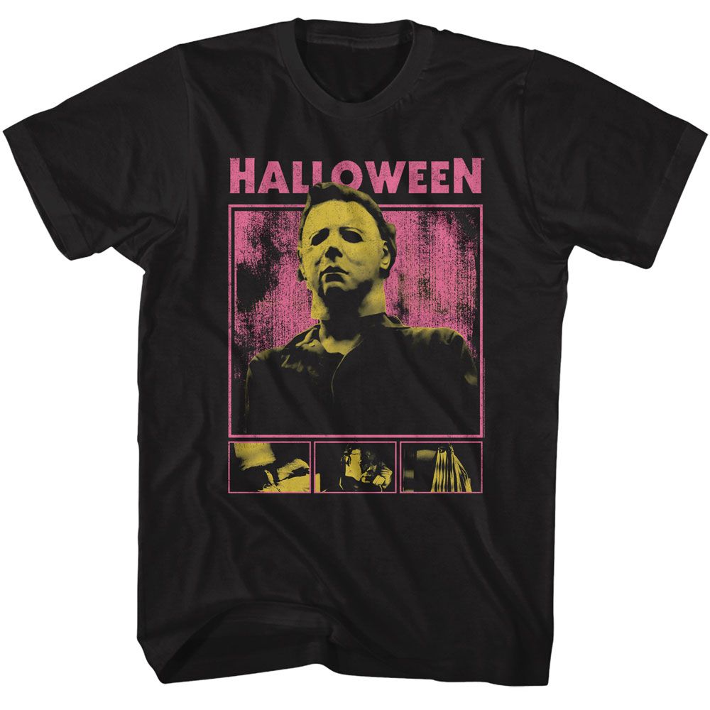Wholesale Halloween Movie Movie Scenes with Quote Black Adult T-Shirt