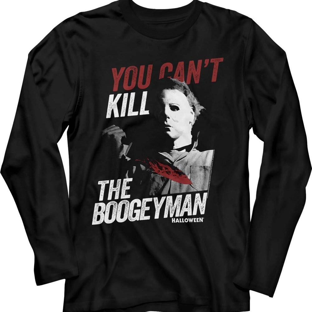 Wholesale Halloween Boogeyman Black Adult Long Sleeve T-Shirt