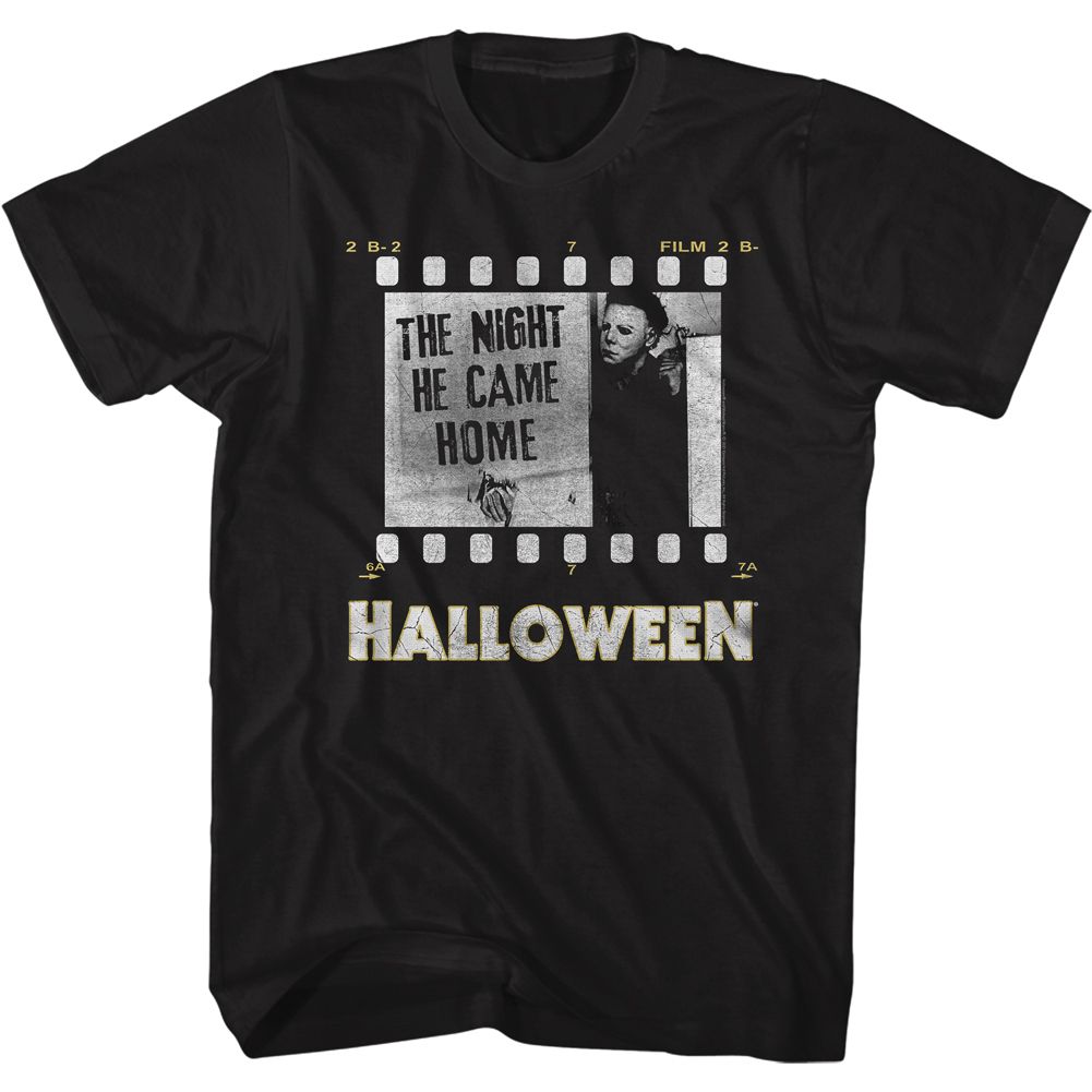 Wholesale Halloween Film Strip-No Knife Black Adult T-Shirt