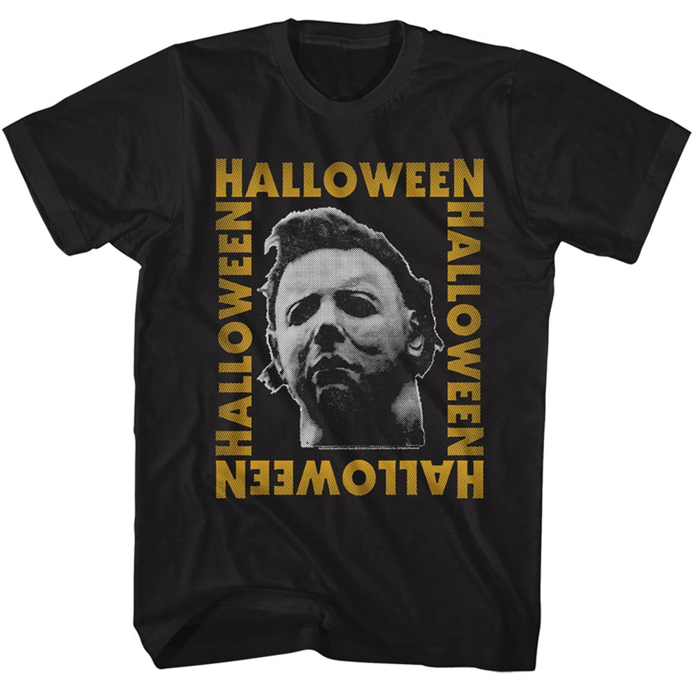 Wholesale Halloween Movie Logo Frame Black Adult T-Shirt