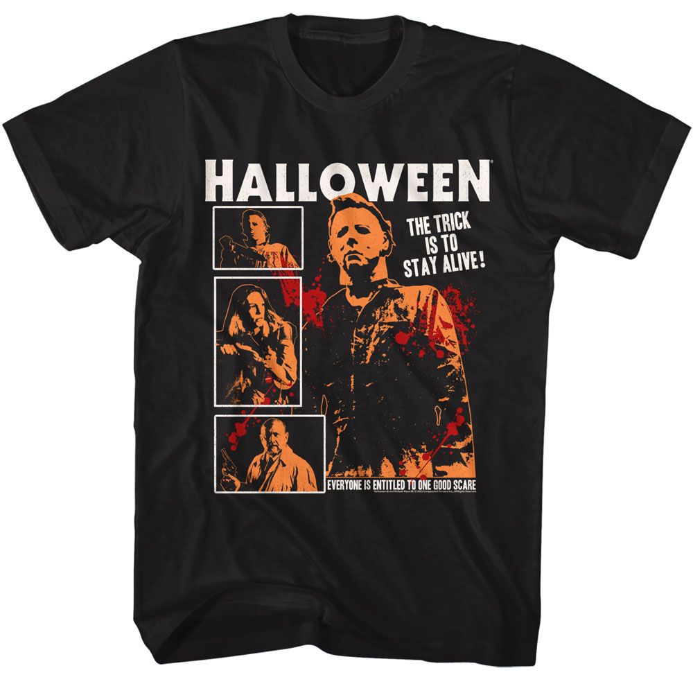 Wholesale Halloween Movie Blood Splatter Black Adult T-Shirt