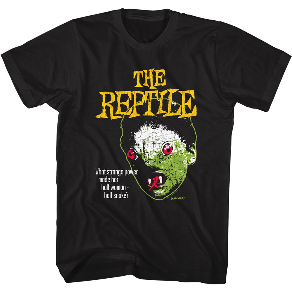 Wholesale Horror Movies the Reptile Face Black Adult T-Shirt