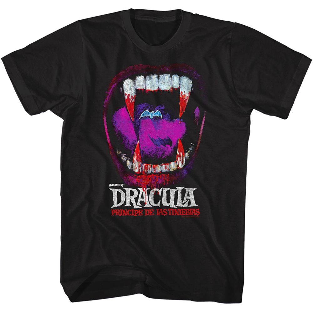 Wholesale Horror Movies Dracula Bite Black Adult T-Shirt