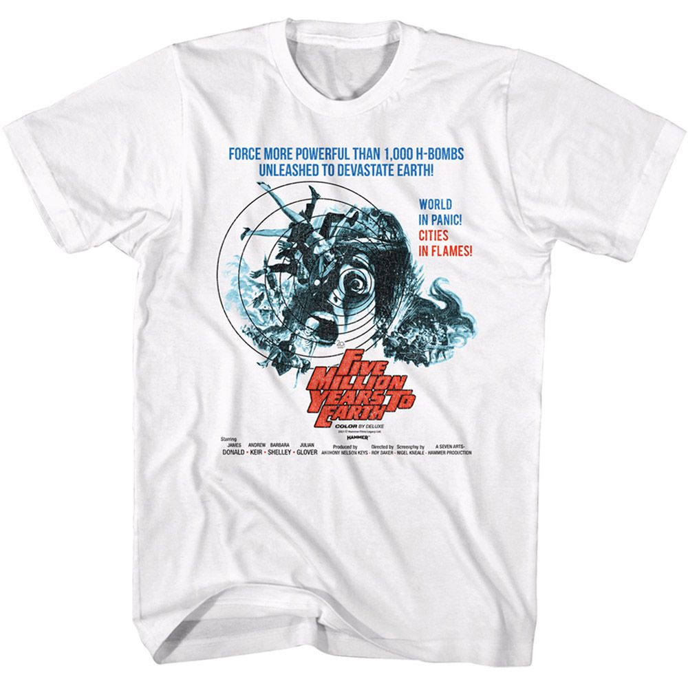 Wholesale Horror Movies Five Million Years White Adult T-Shirt