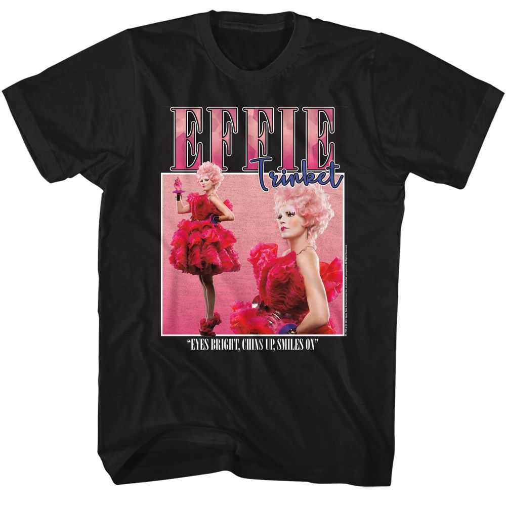 Wholesale Hunger Games Movie Effie Trinket Square Black Adult T-Shirt