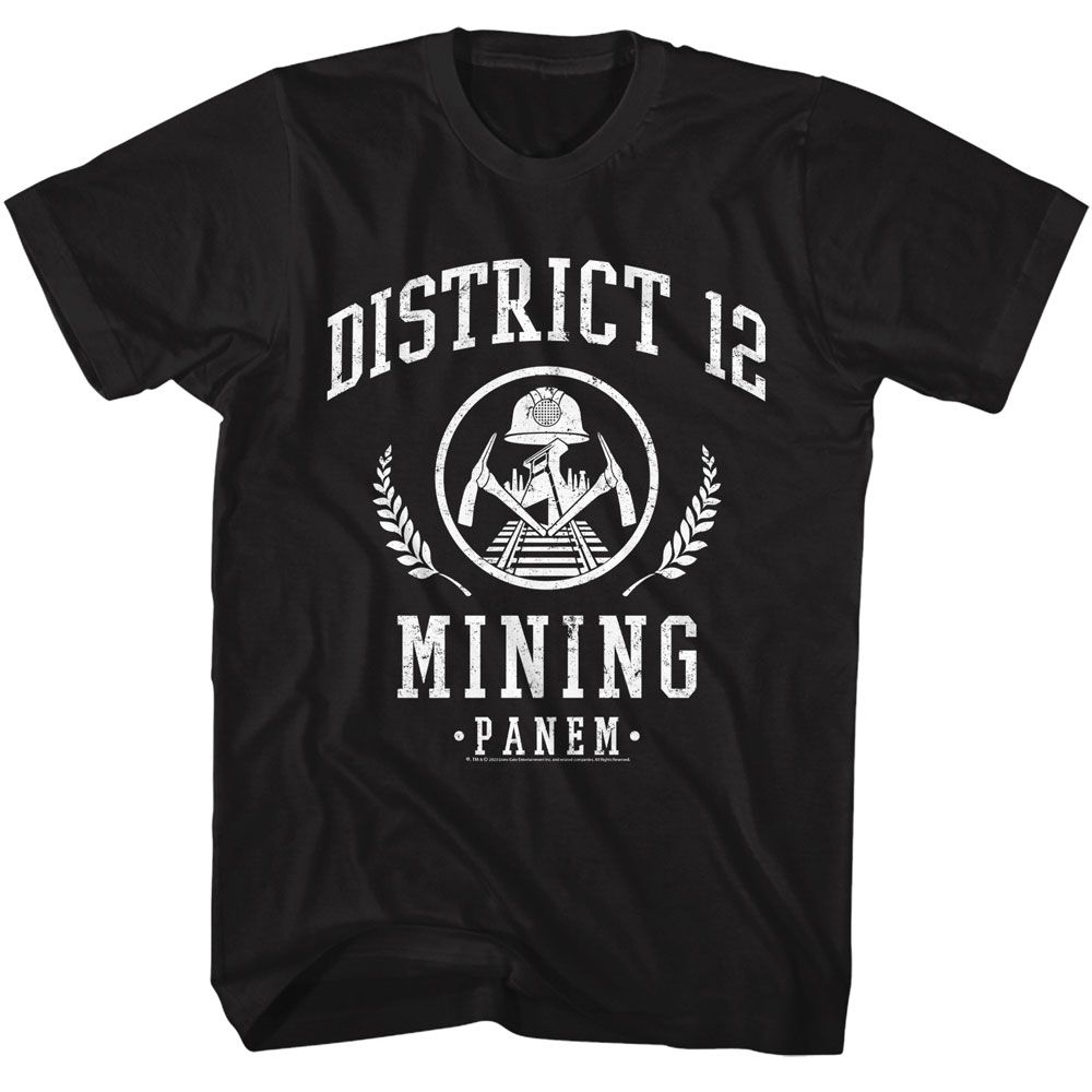 Wholesale Hunger Games Movie D12 Mining Black Adult T-Shirt