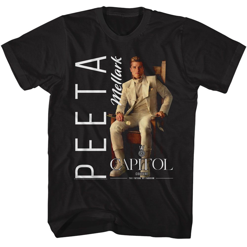 Wholesale Hunger Games Movie Capitol Couture Peeta Black Adult T-Shirt