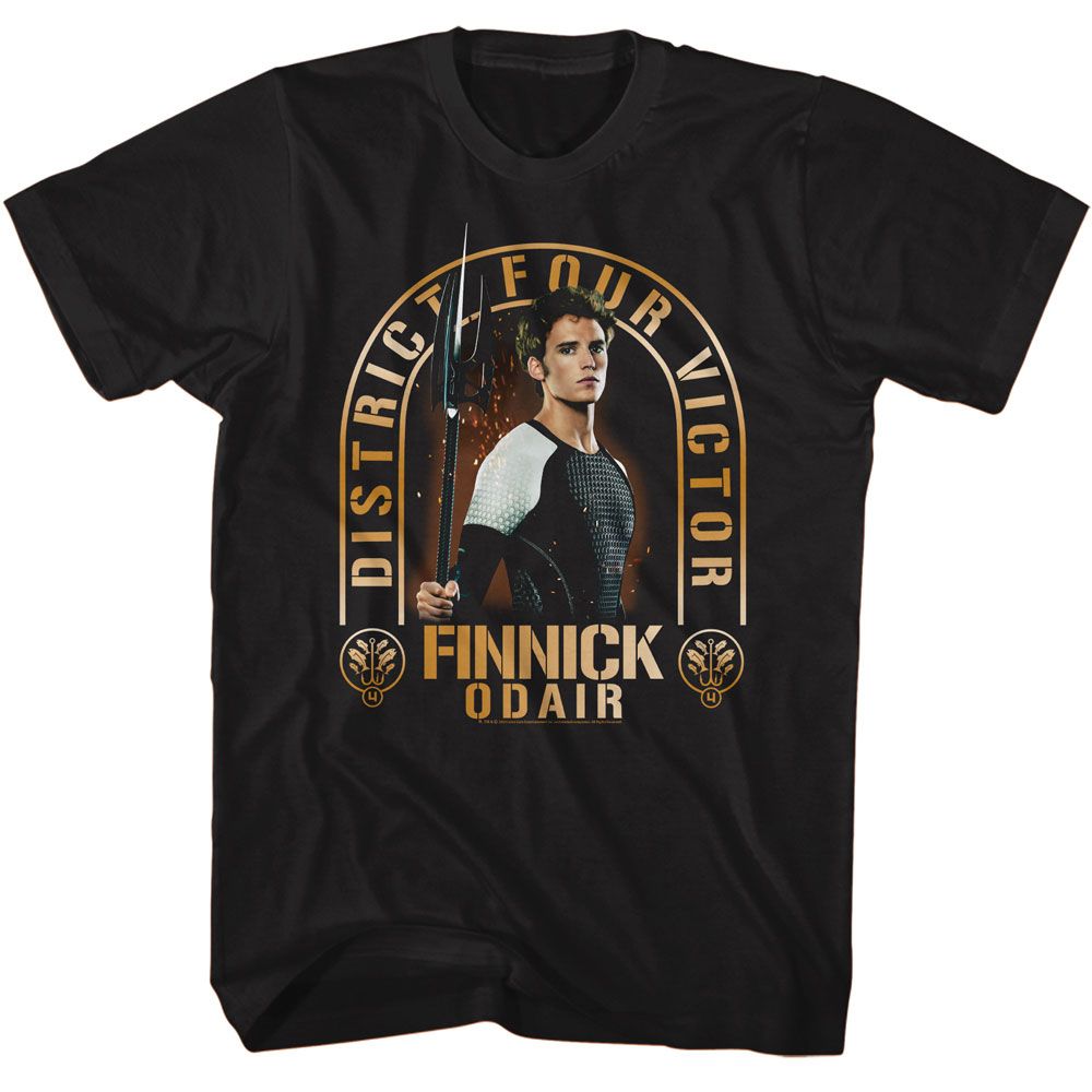 Wholesale Hunger Games Movie District Four Victor Black Adult T-Shirt