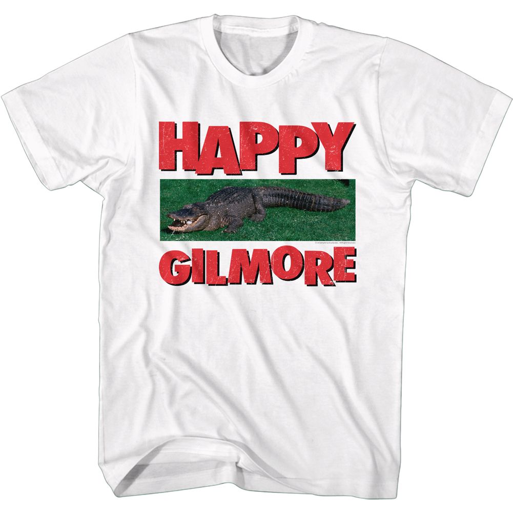 Wholesale Happy Gilmore Gator White Adult T-Shirt
