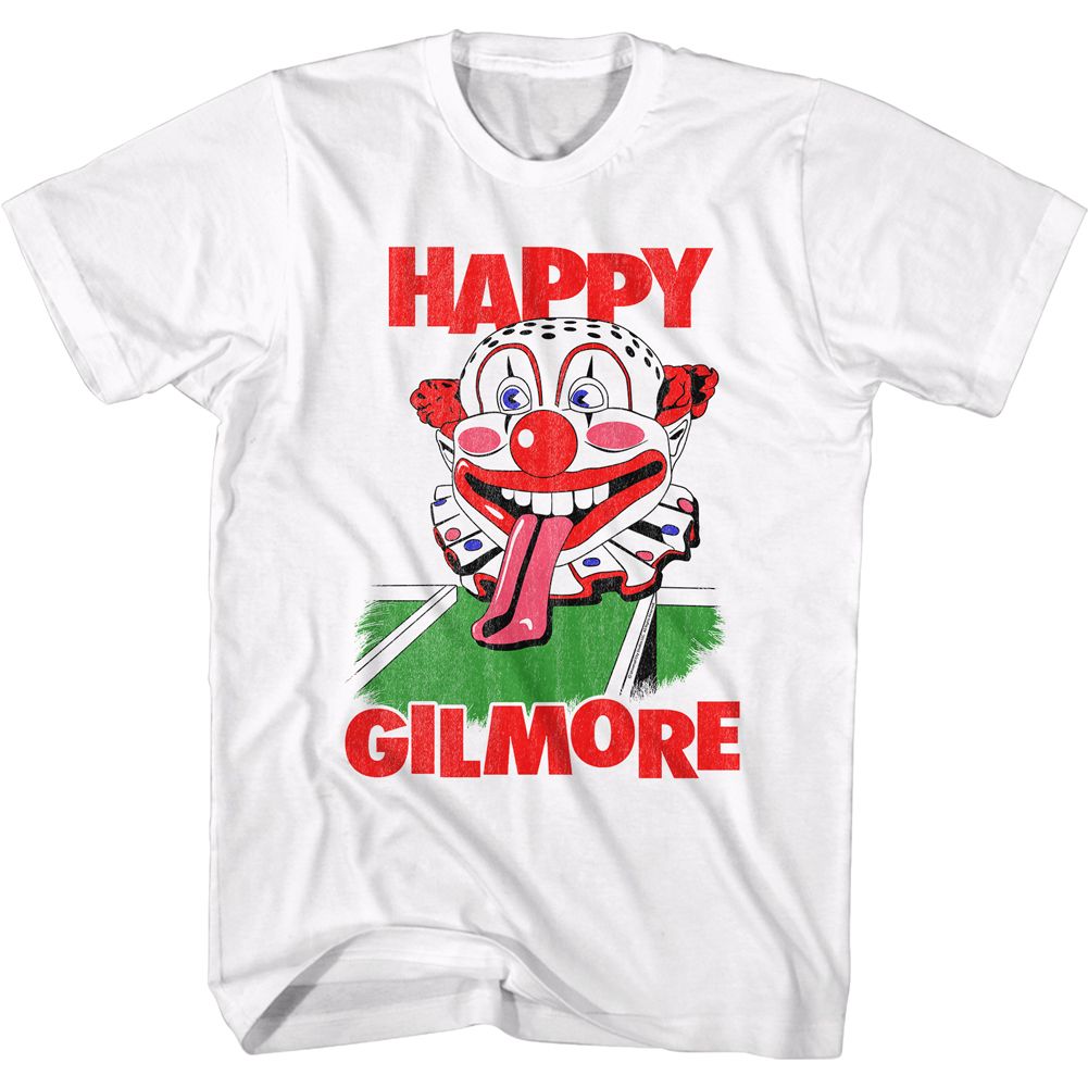 Wholesale Happy Gilmore Clown Head White Adult T-Shirt