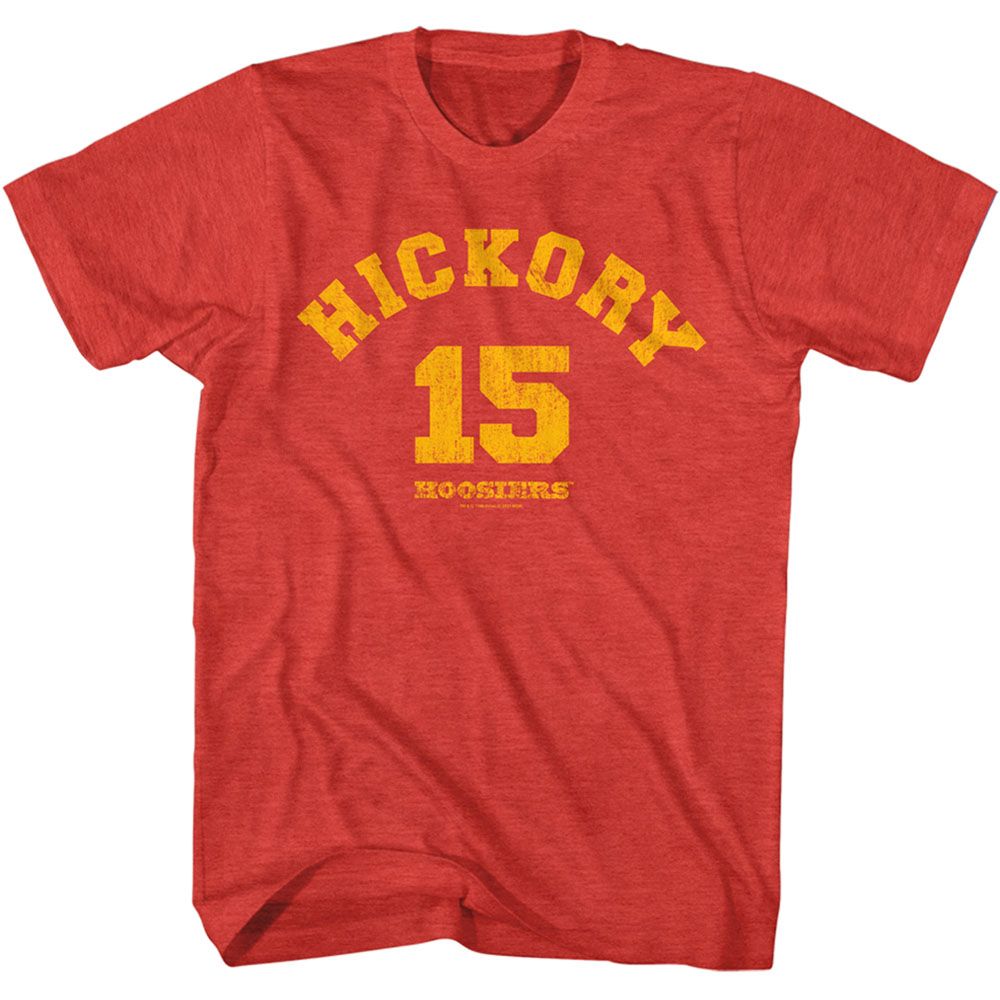 Wholesale Hoosiers Movie Hickory 15 Heather Red Adult T-Shirt