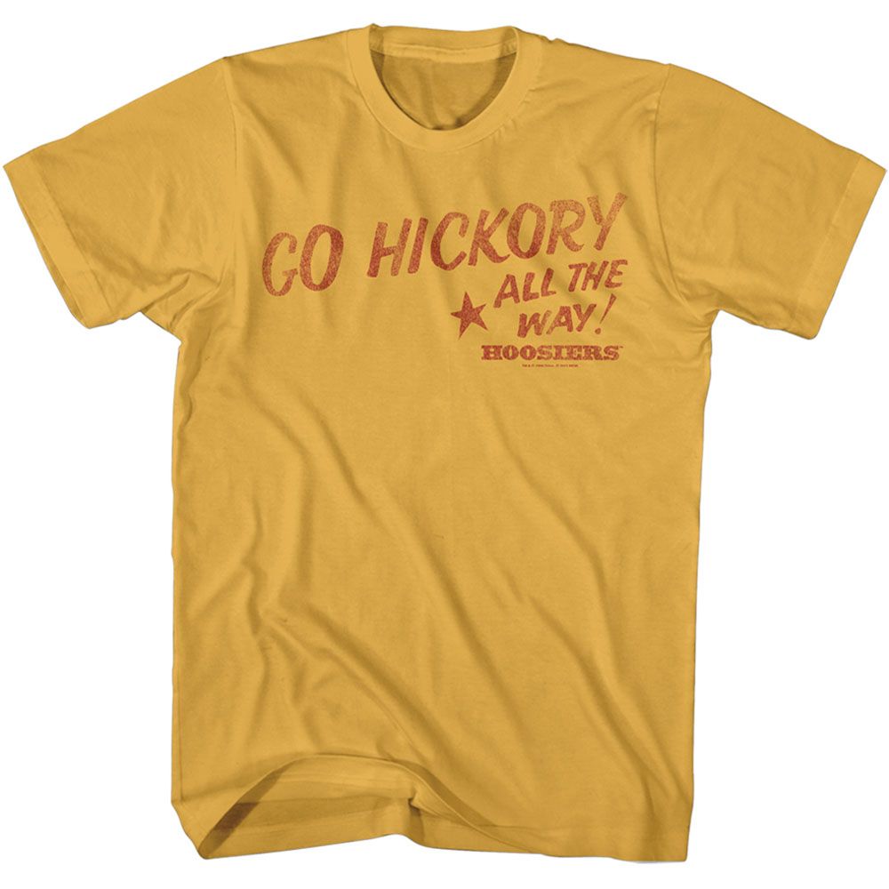 Wholesale Hoosiers Movie Go Hickory Solid Ginger Adult T-Shirt