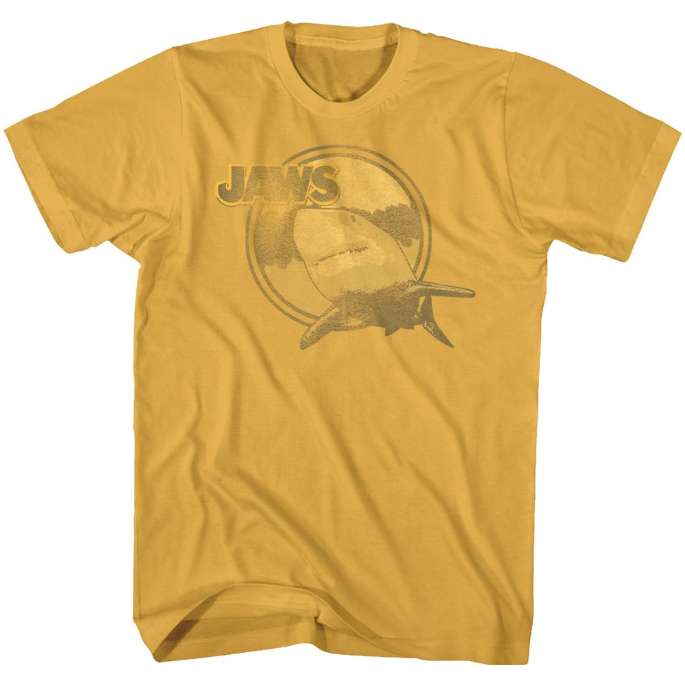 Wholesale JAWS Movie Yellow Jaws Solid Ginger Adult T-Shirt