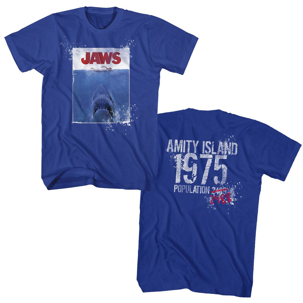 Wholesale JAWS Movie 1975 Solid Royal Adult T-Shirt