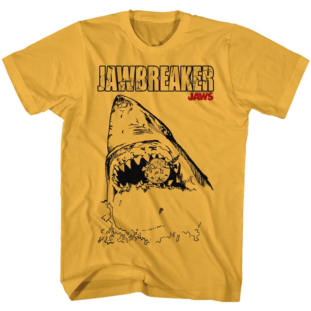 Wholesale JAWS Movie Jawbreaker Solid Ginger Adult T-Shirt