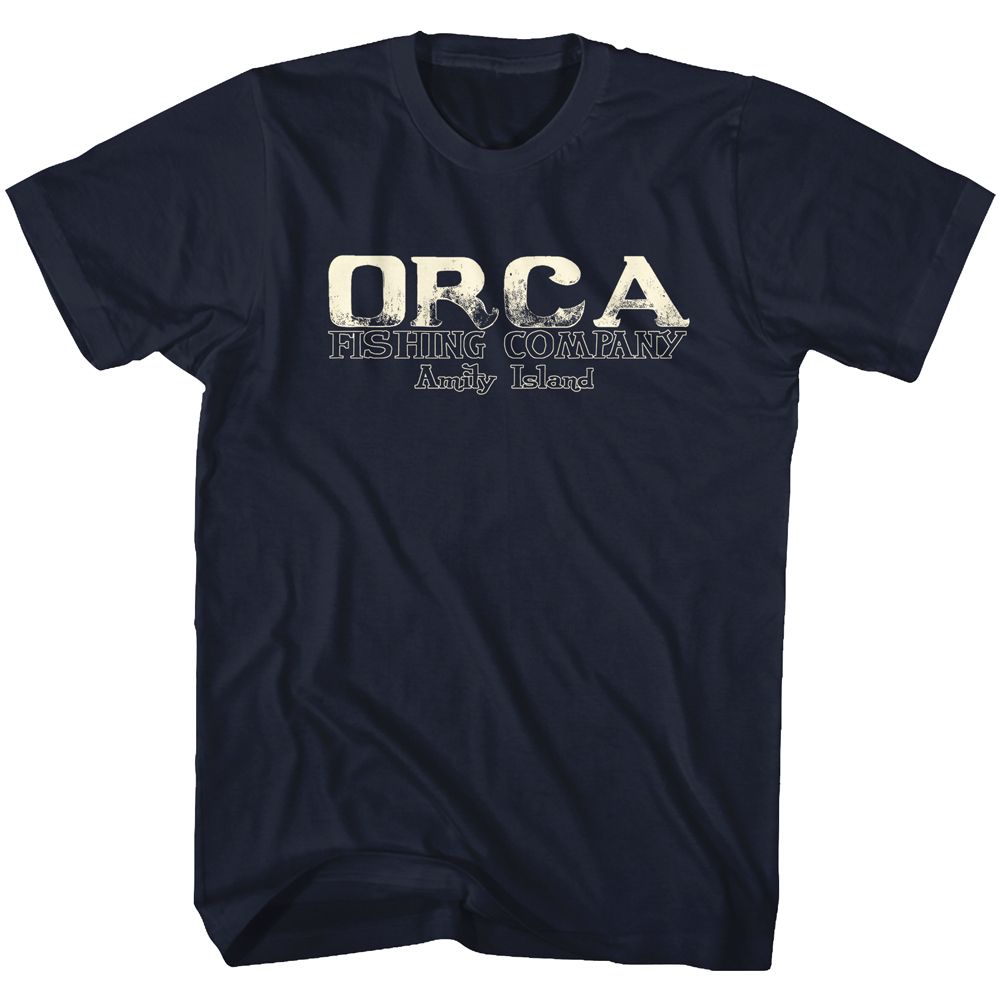 Wholesale JAWS Movie Orca Fish Co. Navy Adult T-Shirt