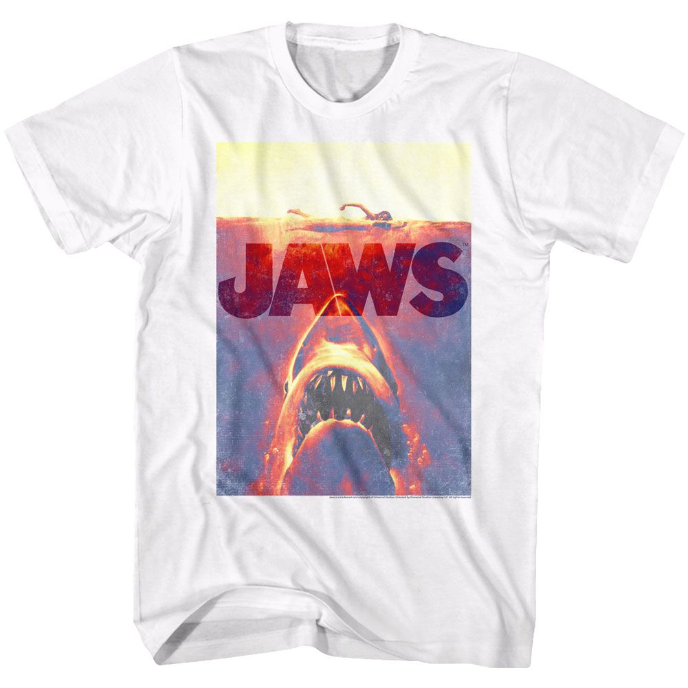 Wholesale JAWS Movie Wrecktangle White Adult T-Shirt