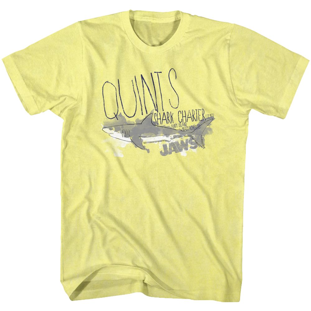 Wholesale JAWS Movie Charter Business Heather Yellow Adult T-Shirt