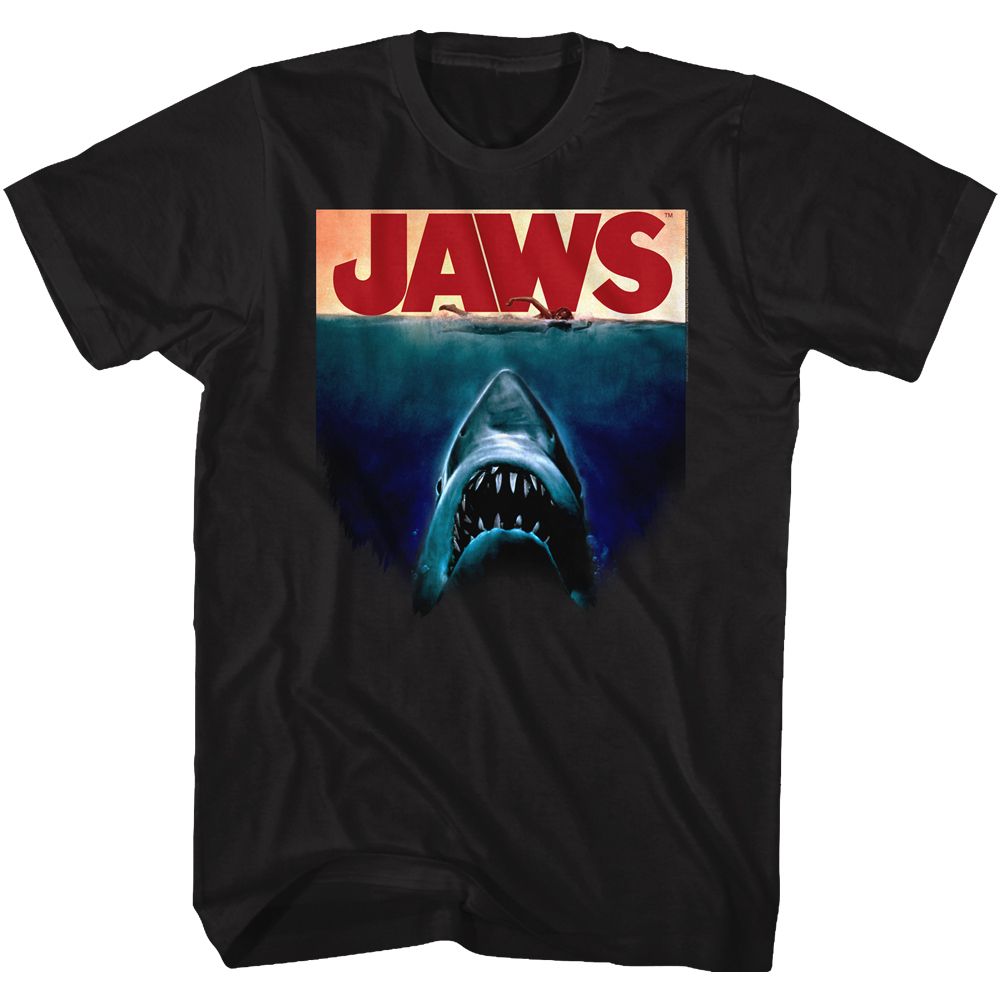 Wholesale JAWS Movie Poster Again Black Adult T-Shirt