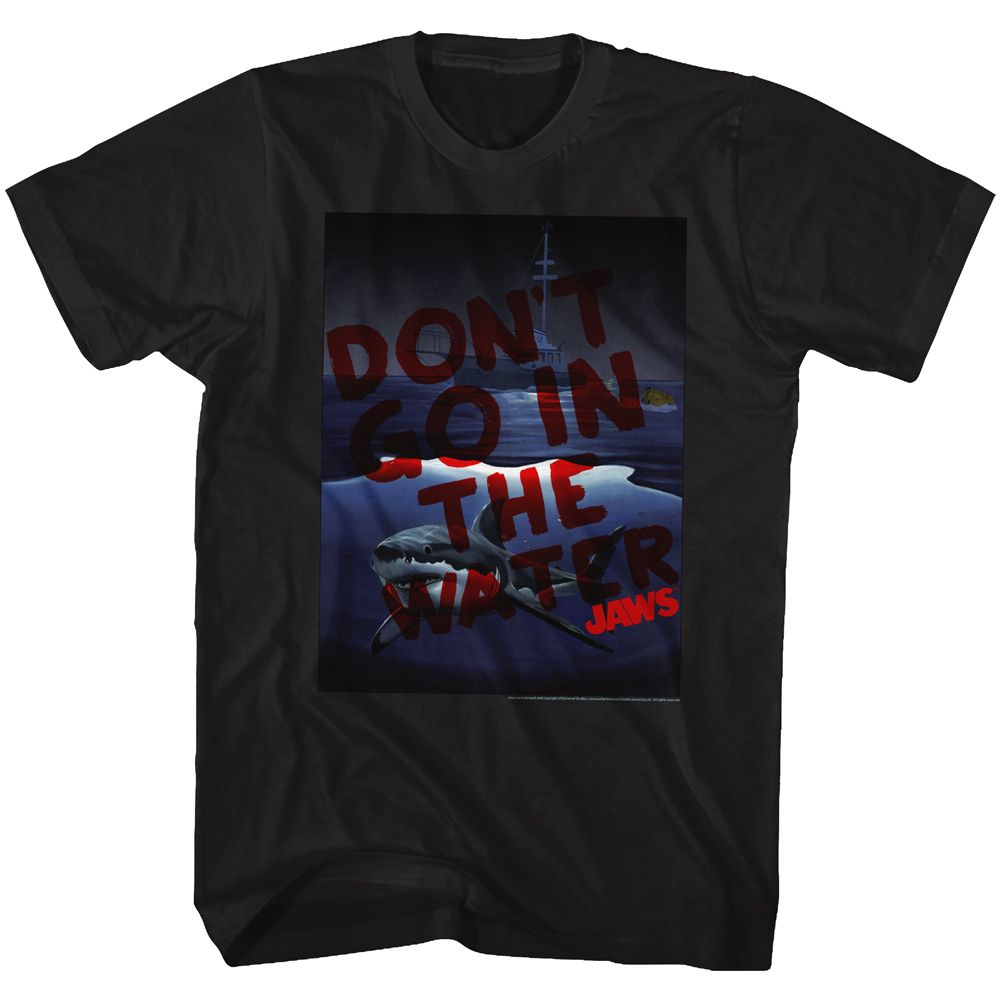 Wholesale JAWS Movie Don't Go in Black Adult T-Shirt
