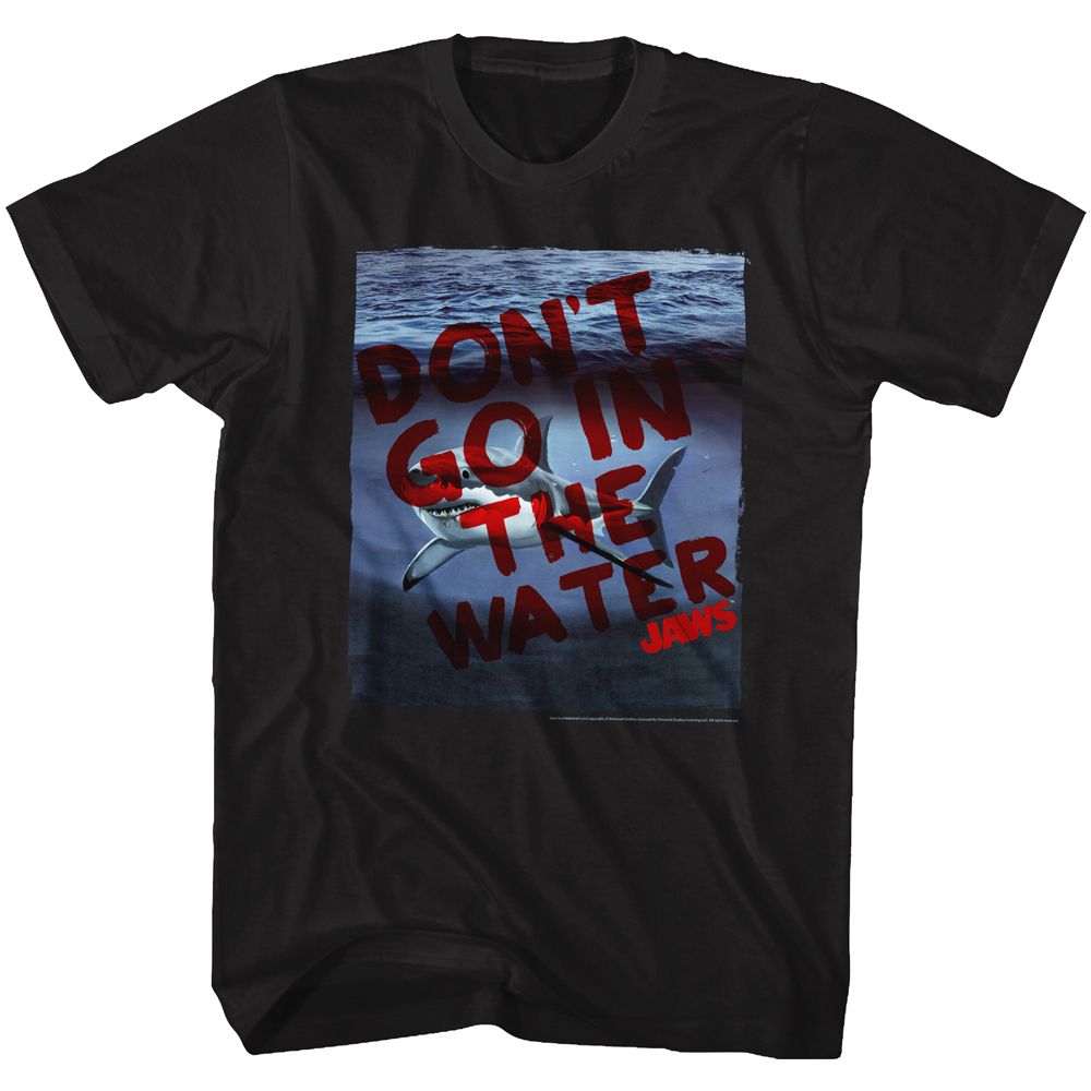 Wholesale JAWS Movie Don't Go Black Adult T-Shirt