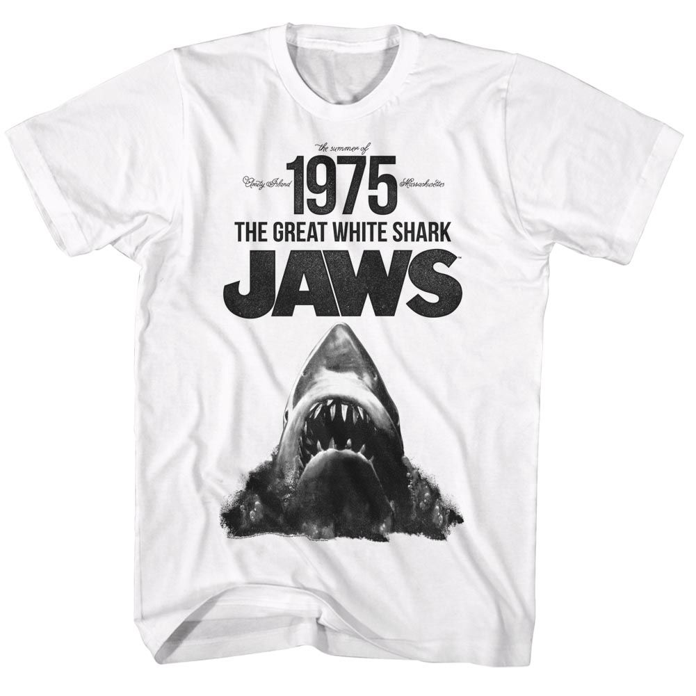 Wholesale JAWS Movie Summer of '75 White Adult T-Shirt