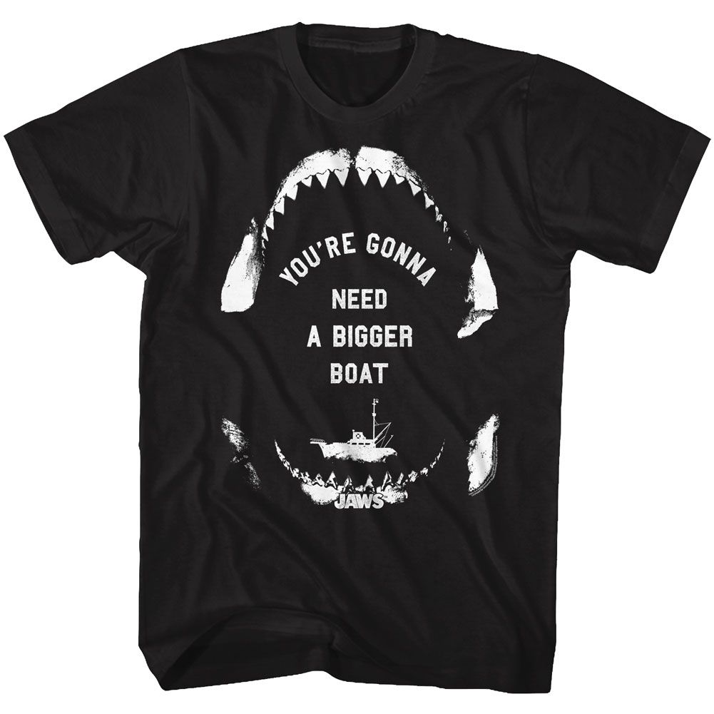 Wholesale JAWS Movie Sailing Wisdom Black Adult T-Shirt