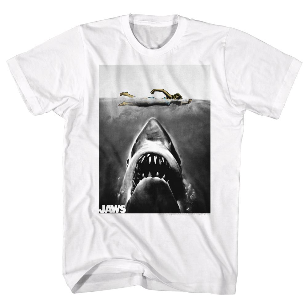 Wholesale JAWS Movie Marco Polo White Adult T-Shirt