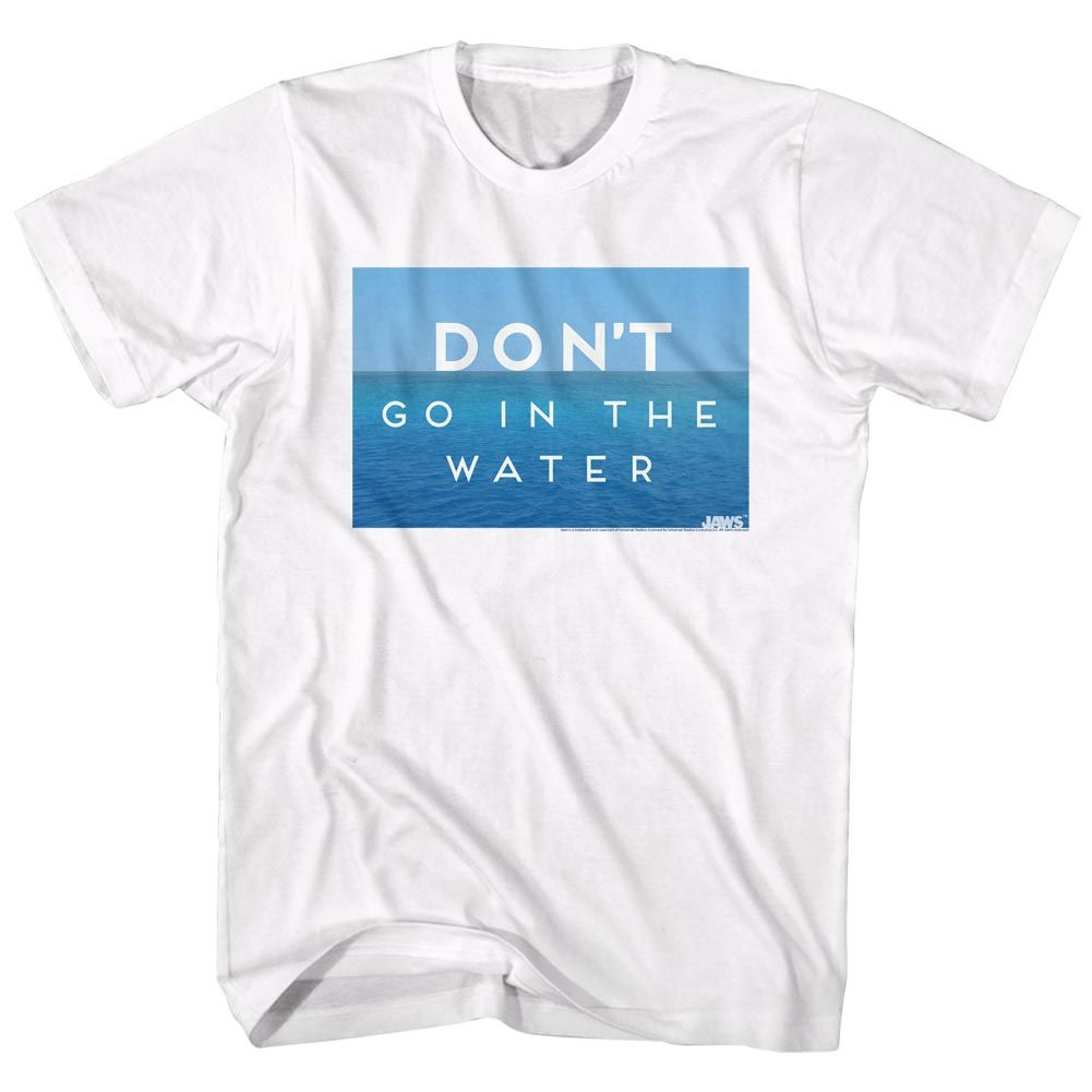 Wholesale JAWS Movie Don't Go in the Water White Adult T-Shirt