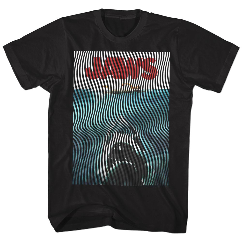 Wholesale JAWS Movie Wiggly Black Adult T-Shirt