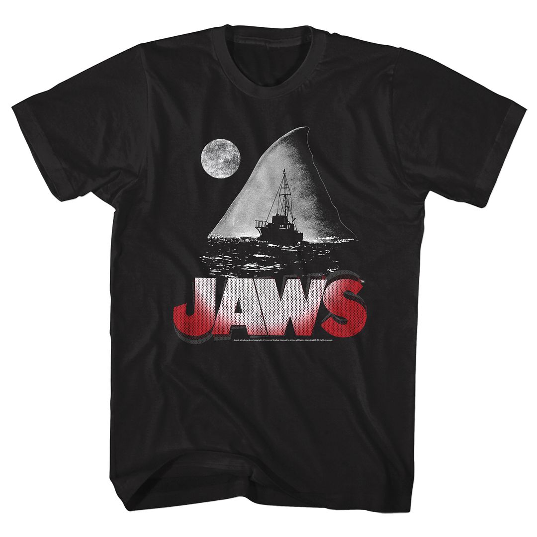 Wholesale JAWS Movie Night Black Adult T-Shirt
