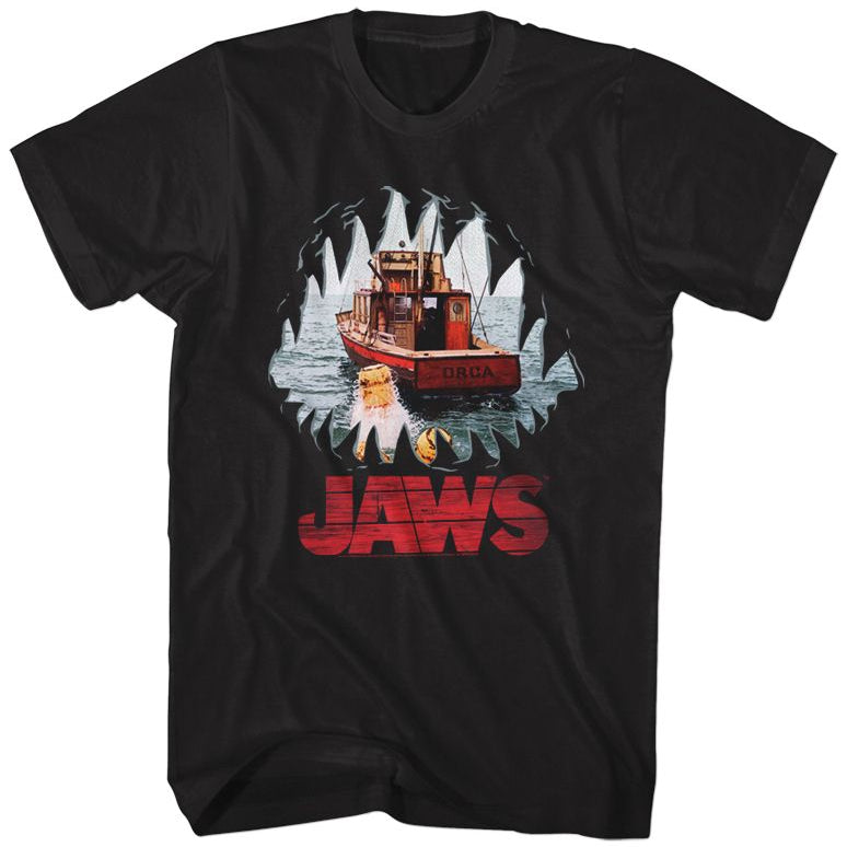 Wholesale JAWS Movie Mouth POV Black Adult T-Shirt